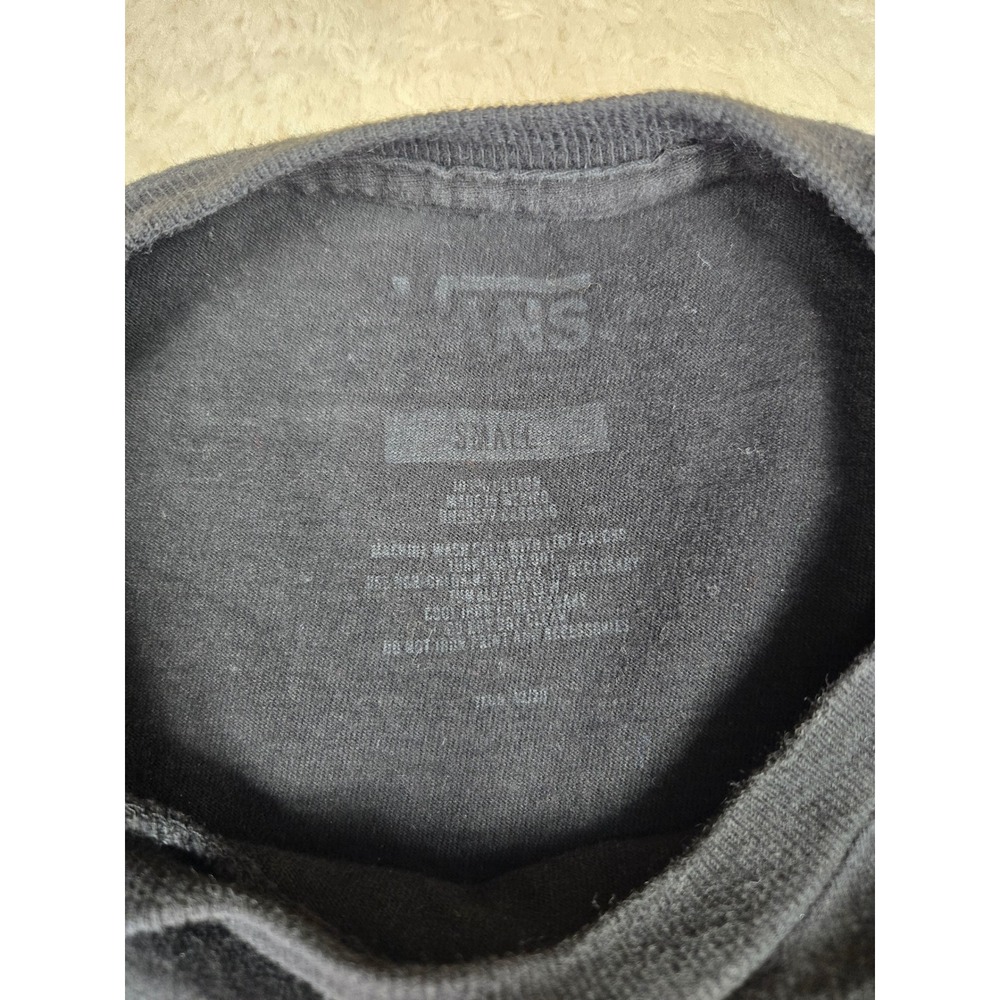 Vans Mens Graphic Logo T-Shirt Black Short Sleeve Crewneck Small - Picture 2 of 10